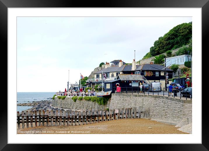 Spyglass Inn at Ventnor on the Isle of Wight Framed Mounted Print by john hill