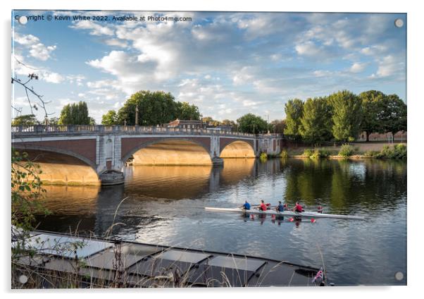 River Thames under Hampton Court bridge Acrylic by Kevin White