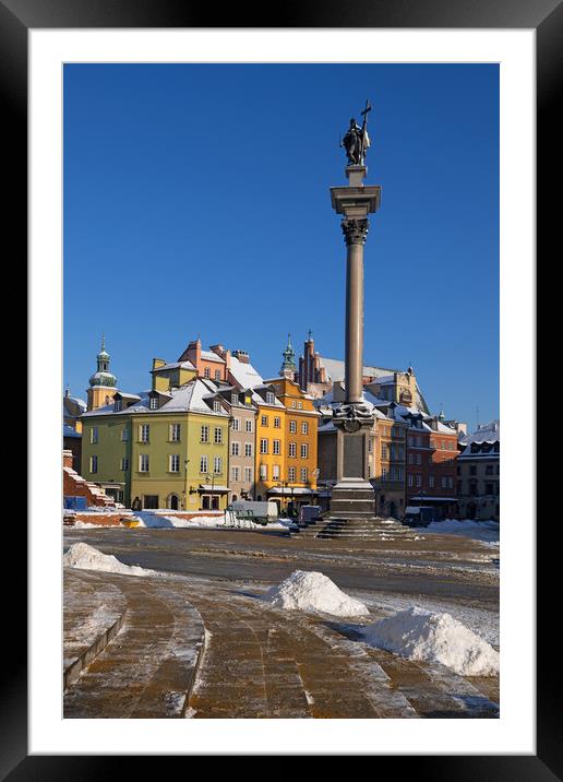 Old Town of Warsaw In Winter Framed Mounted Print by Artur Bogacki