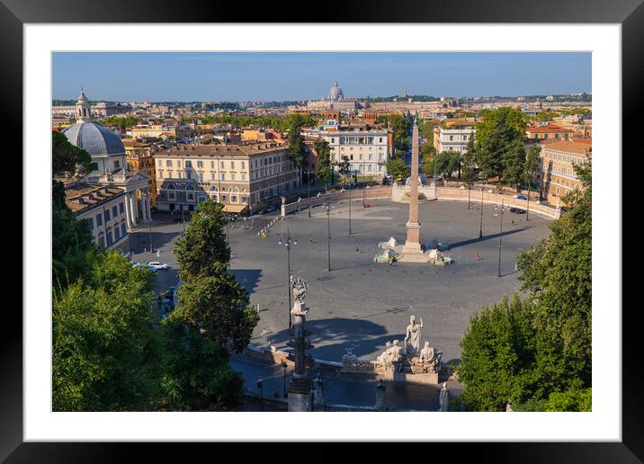 Piazza del Popolo Square In Rome Framed Mounted Print by Artur Bogacki