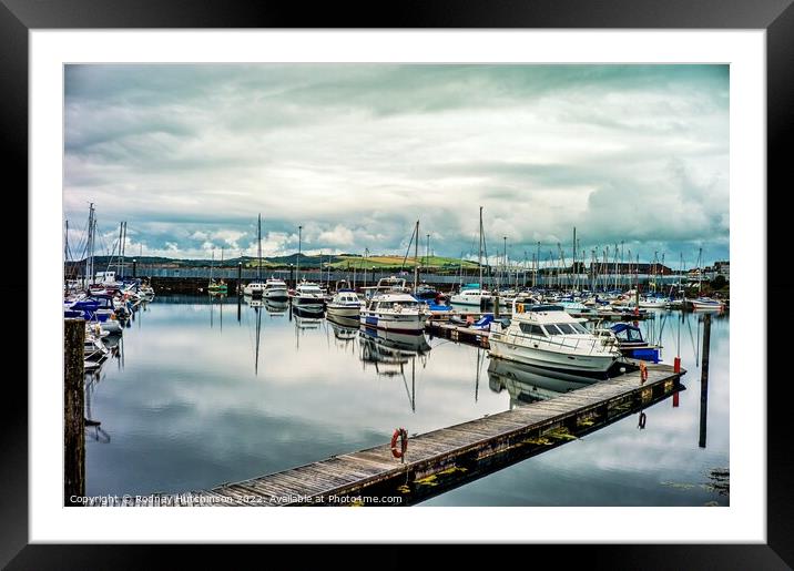 Serenity at Troon Marina Framed Mounted Print by Rodney Hutchinson