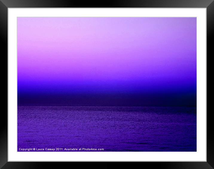 Deep Violet Sea Framed Mounted Print by Laura Cassap