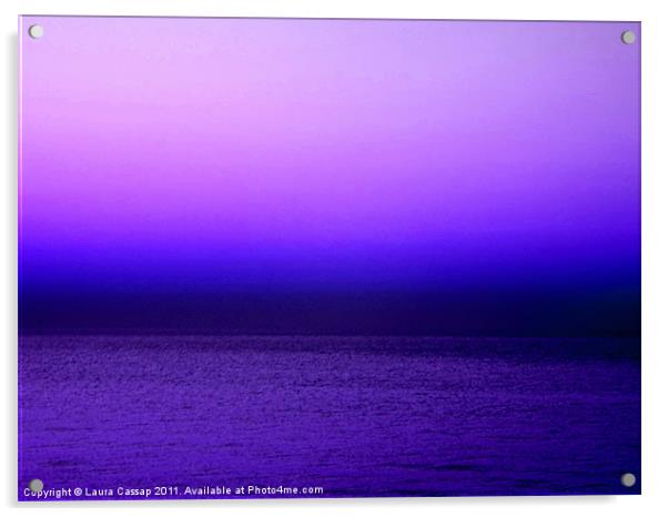 Deep Violet Sea Acrylic by Laura Cassap