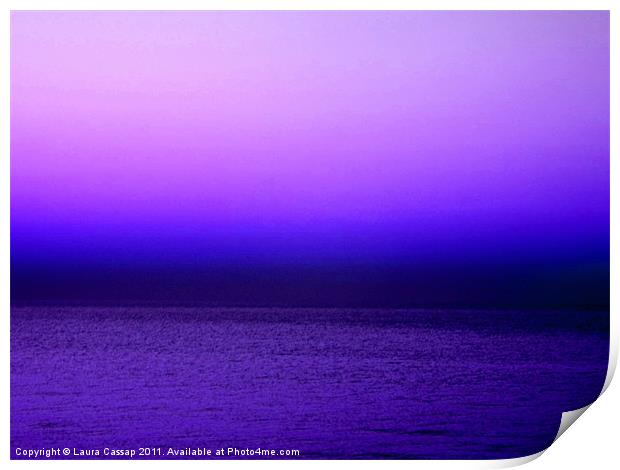 Deep Violet Sea Print by Laura Cassap