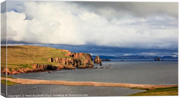 Eshaness Drongs Shetland Isles Coastline Canvas Print by Pearl Bucknall