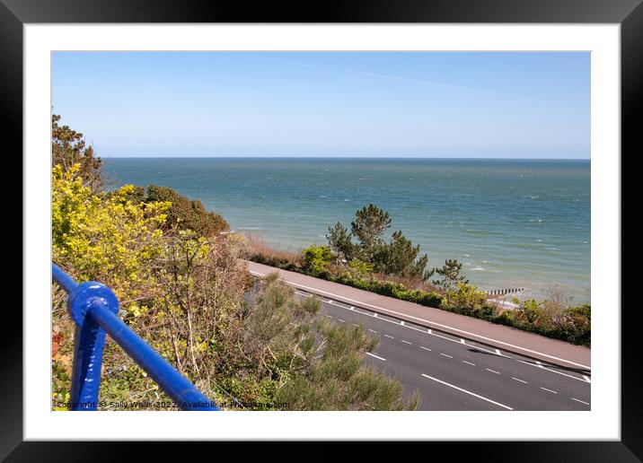 English Channel from Eastbourne Framed Mounted Print by Sally Wallis