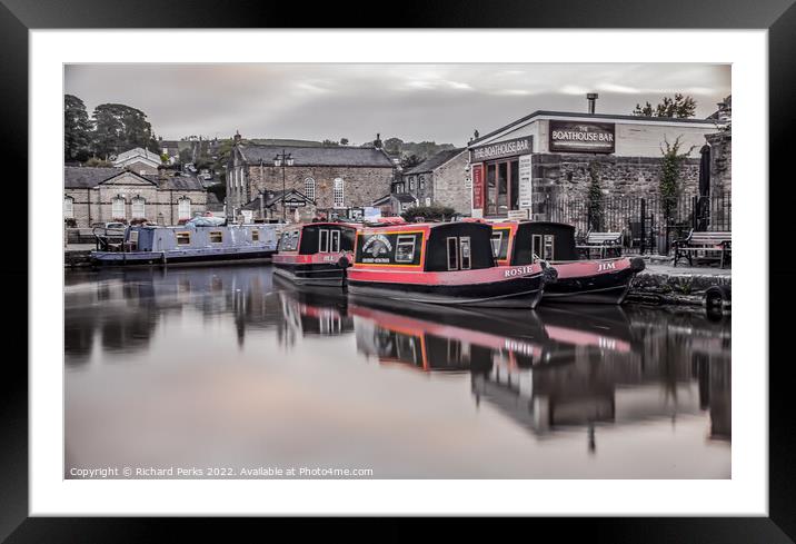 Rosie and Jim at the Boathouse Bar - Skipton Framed Mounted Print by Richard Perks