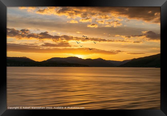 Golden Hour Glows Over Argyll Framed Print by RJW Images