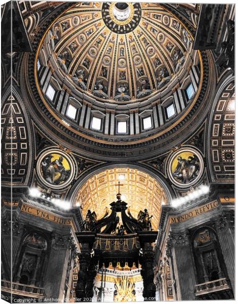 St Peter’s Basilica - Vatican City Canvas Print by Anthony Goehler