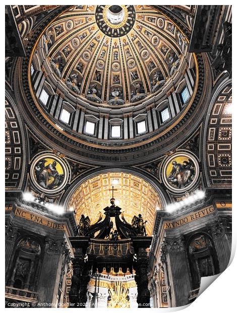 St Peter’s Basilica - Vatican City Print by Anthony Goehler