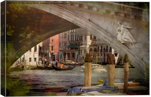 Under the Rialto Bridge - with artistic filter Canvas Print by Jim Jones