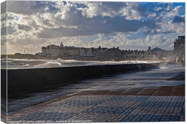 Porthcawl stormy afternoon Canvas Print by Jenny Hibbert
