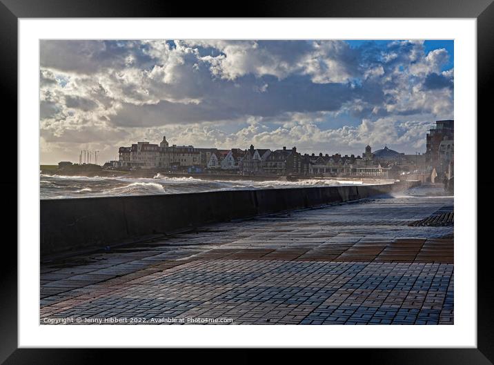 Porthcawl stormy afternoon Framed Mounted Print by Jenny Hibbert