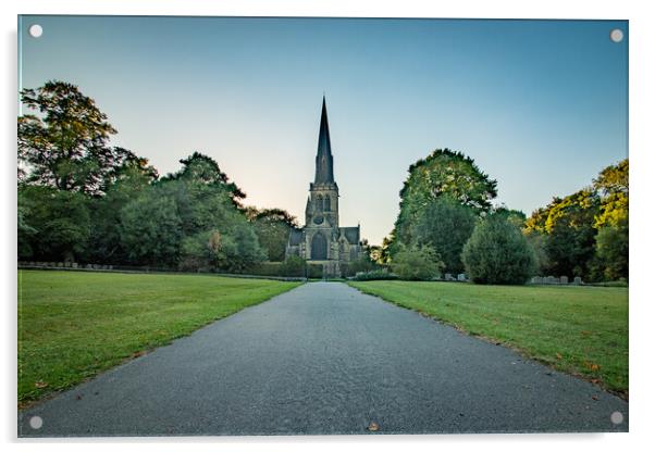 Wentworth Church Walk Acrylic by J Biggadike
