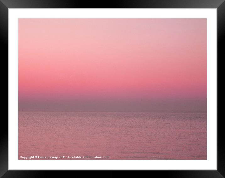 Deep Pink Sea Framed Mounted Print by Laura Cassap