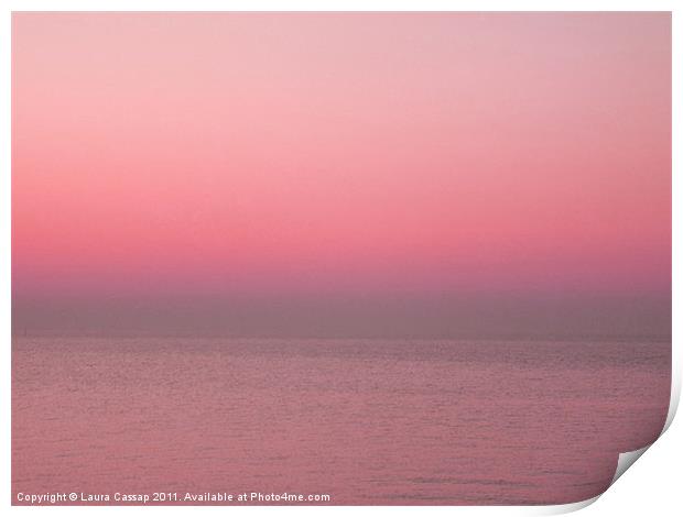 Deep Pink Sea Print by Laura Cassap
