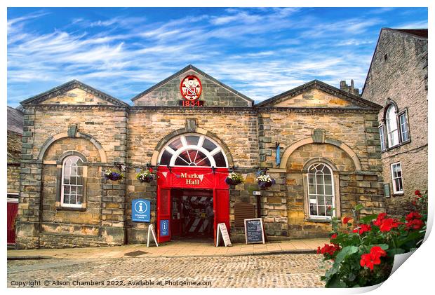 Richmond Market Hall Yorkshire  Print by Alison Chambers