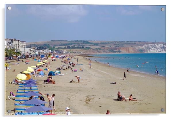 Sandown Summer on the Isle of Wight. Acrylic by john hill