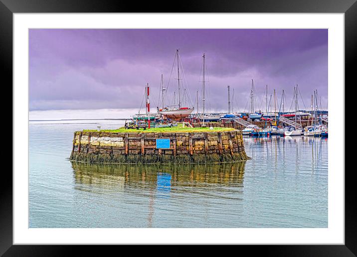 Tayport Harbour Entrance Framed Mounted Print by Valerie Paterson