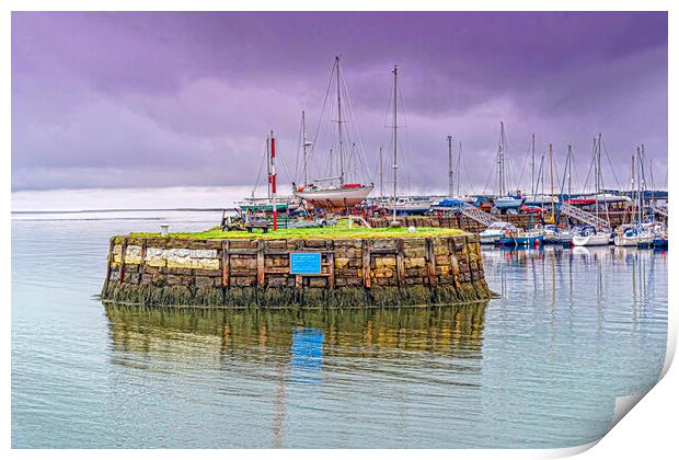 Tayport Harbour Entrance Print by Valerie Paterson