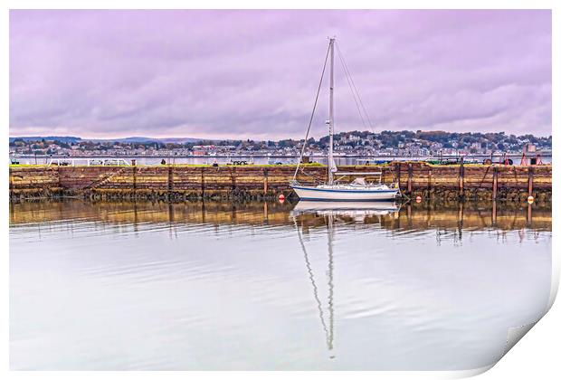 Tayport Yacht  Print by Valerie Paterson