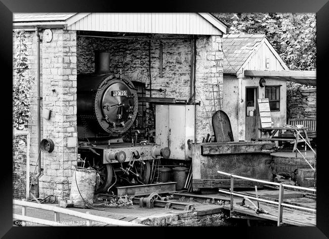 The steam engine workshop at Swanage Framed Print by Stuart Wyatt