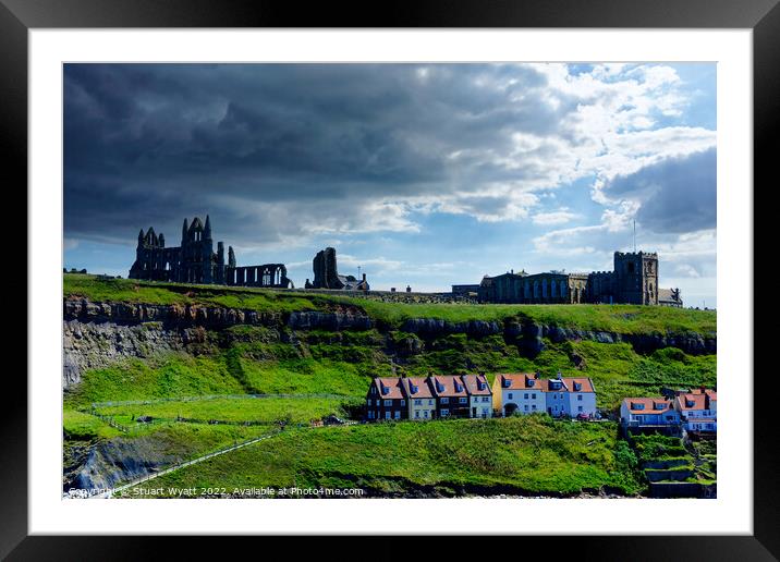 Whitby Abbey and St Marys Framed Mounted Print by Stuart Wyatt