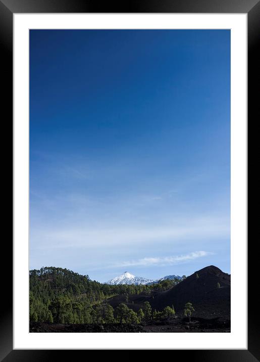 Snowcapped mount Teide Tenerife Framed Mounted Print by Phil Crean