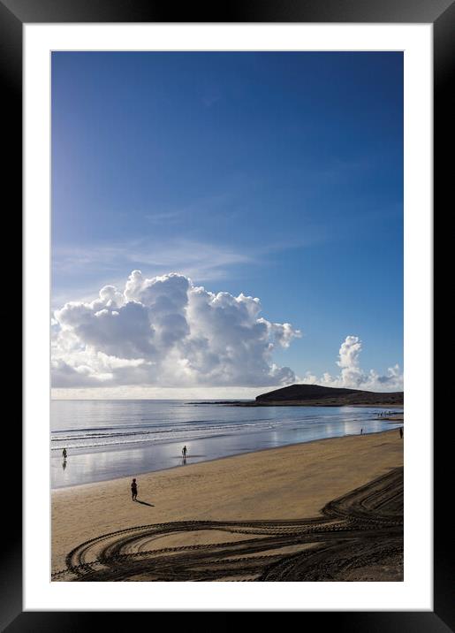 El Medano beach and clouds Tenerife Framed Mounted Print by Phil Crean