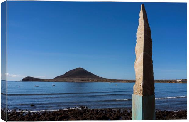 Obelisk sculpture, El Medano, Tenerife Canvas Print by Phil Crean