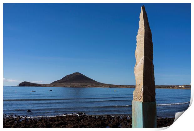 Obelisk sculpture, El Medano, Tenerife Print by Phil Crean