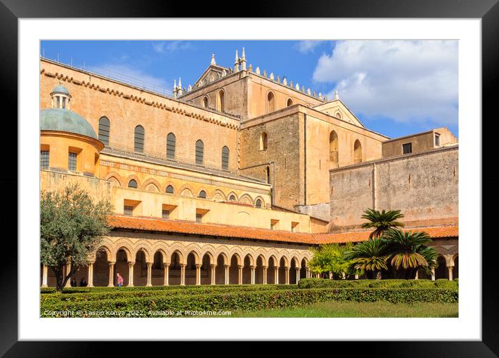 Cathedral photographed  from the Abbey - Monreale Framed Mounted Print by Laszlo Konya