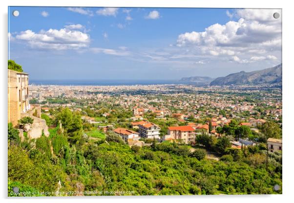 View of Palermo - Monreale Acrylic by Laszlo Konya