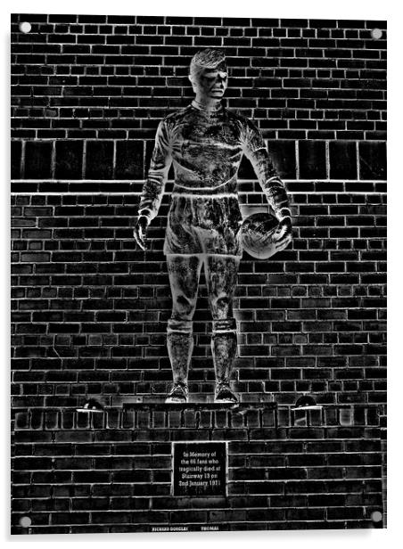 Ibrox disaster memorial statue (abstract) Acrylic by Allan Durward Photography