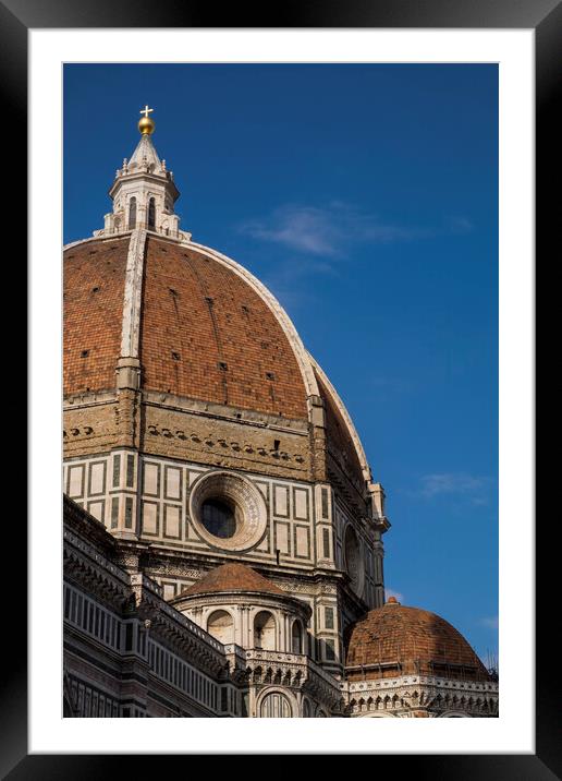 Duomo, of the cathedral of Santa Maria del Fiore in Florence,  Framed Mounted Print by Phil Crean