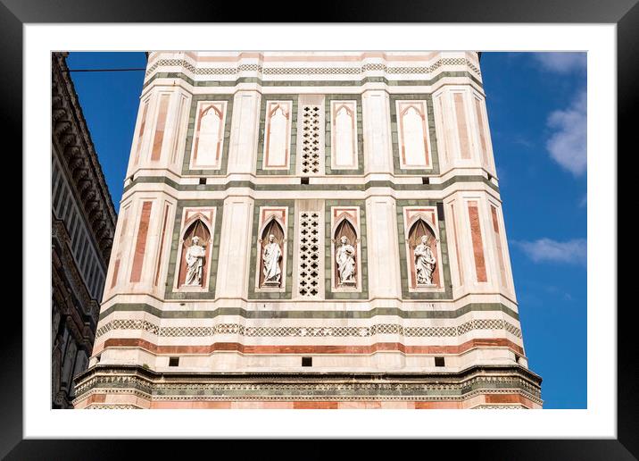 Cathedral  bell tower of Santa Maria del Fiore, Florence,  Framed Mounted Print by Phil Crean