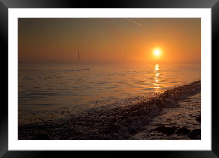 Swimming against the tide Framed Mounted Print by Simon Wrigglesworth