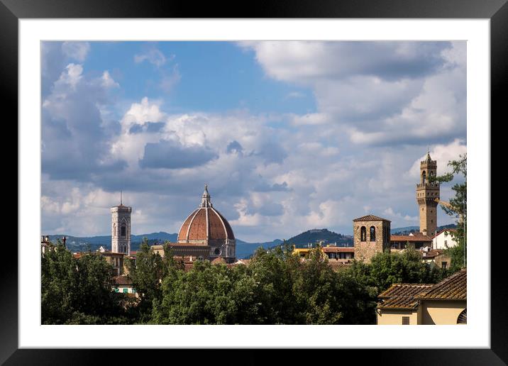 Florence skyline, Italy Framed Mounted Print by Phil Crean