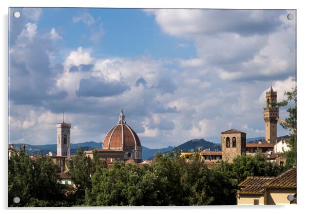Florence skyline, Italy Acrylic by Phil Crean