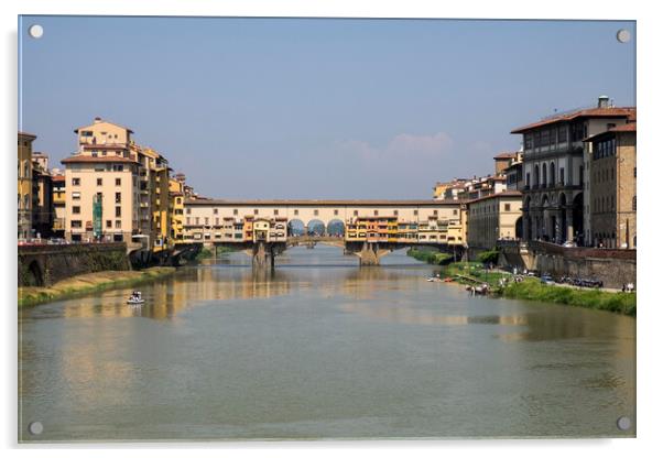Ponte Vecchio Florence Italy Acrylic by Phil Crean