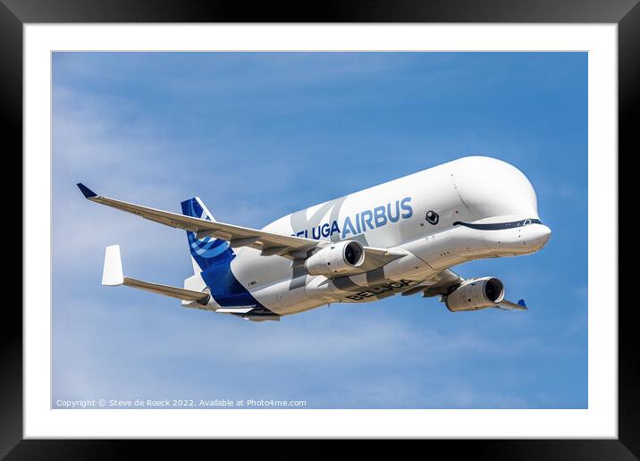 Airbus A330-743L Beluga Framed Mounted Print by Steve de Roeck