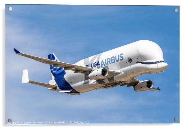 Airbus A330-743L Beluga Acrylic by Steve de Roeck