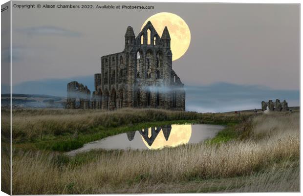 Whitby Abbey  Canvas Print by Alison Chambers