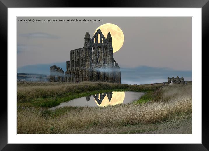 Whitby Abbey  Framed Mounted Print by Alison Chambers