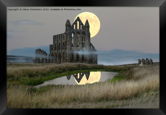 Whitby Abbey  Framed Print by Alison Chambers