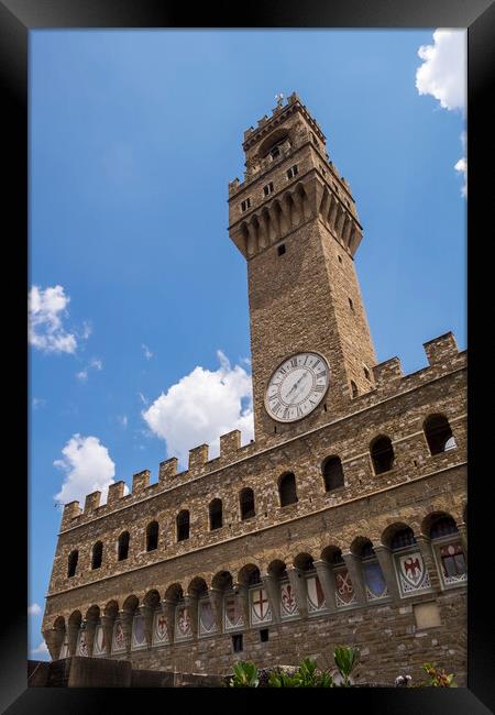 Palazzo Vecchio tower Florence Framed Print by Phil Crean