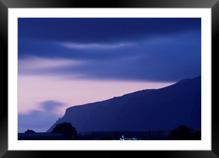 Los Gigantes cliffs long exposure Framed Mounted Print by Phil Crean