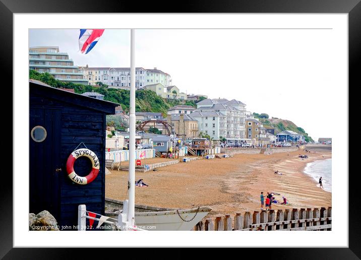 Ventnor beach on the Isle of Wight. Framed Mounted Print by john hill