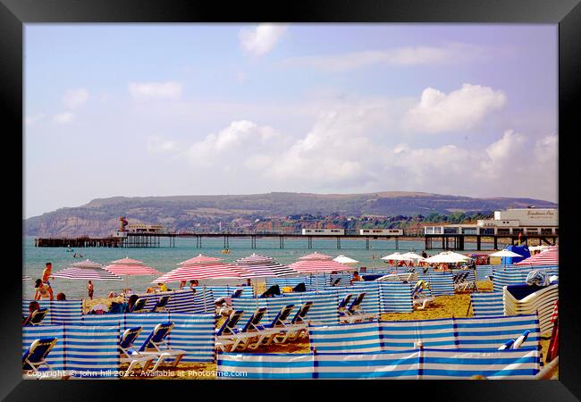 Sandown Summer on the Isle of Wight. Framed Print by john hill