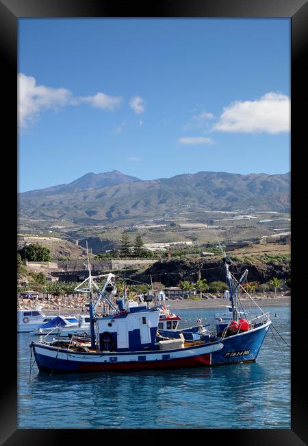 Fishing boat in Playa San Juan Tenerife Framed Print by Phil Crean